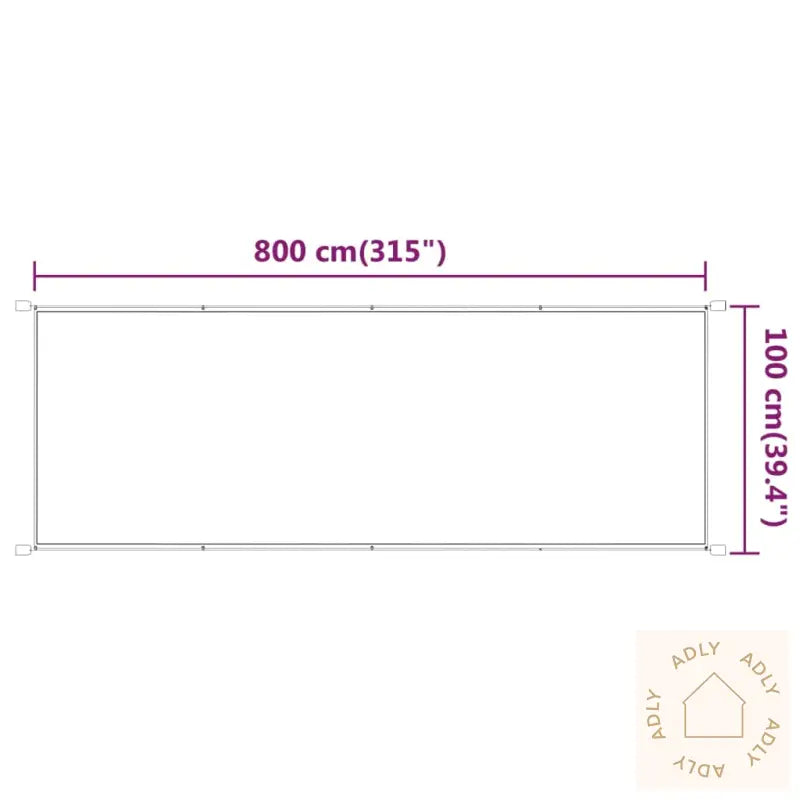 Vertikal Markise Lysegrønn 100X800 Cm Oxfordstoff