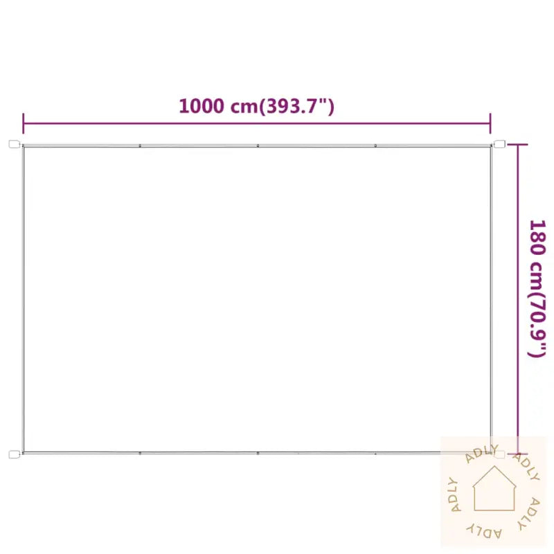 Vertikal Markise Lysegrønn 180X1000 Cm Oxfordstoff