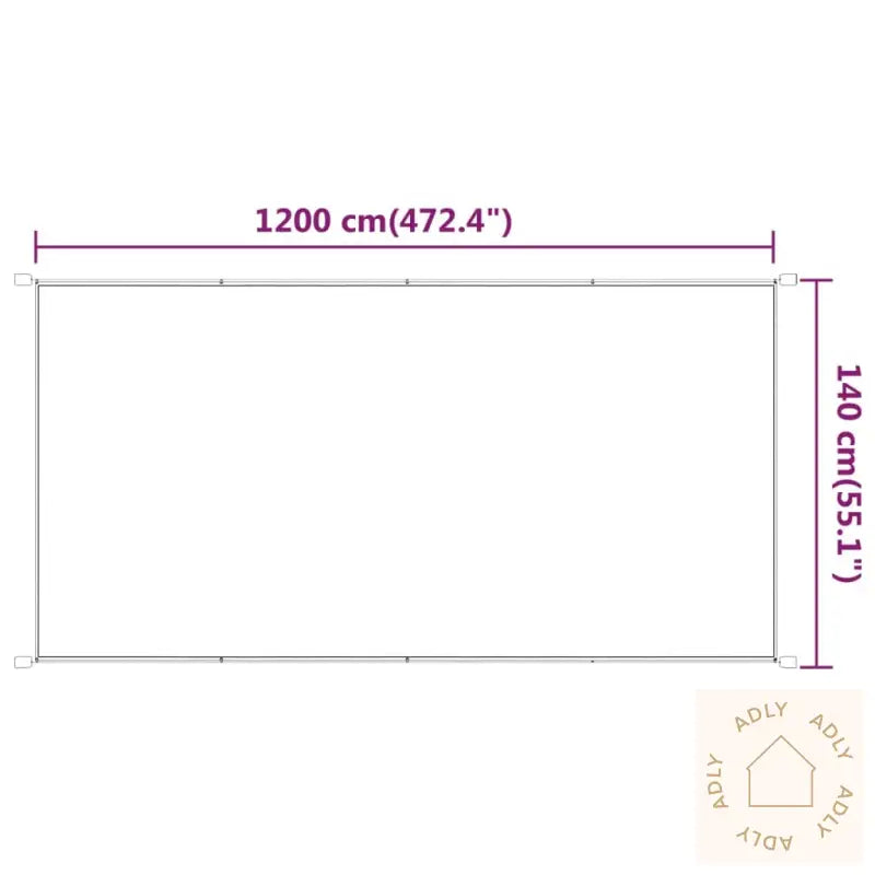 Vertikal Markise Beige 140X1200 Cm Oxfordstoff