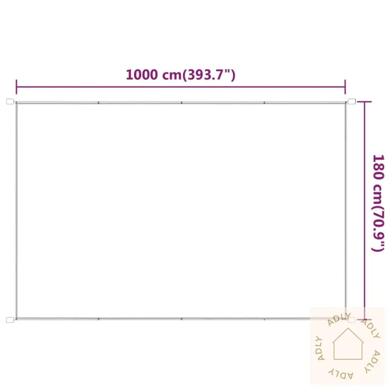 Vertikal Markise Hvit 180X1000 Cm Oxfordstoff