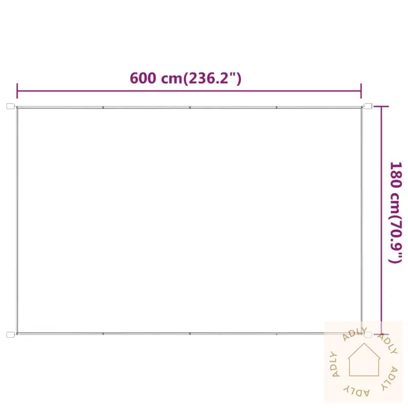 Vertikal Markise Lysegrønn 180X600 Cm Oxfordstoff