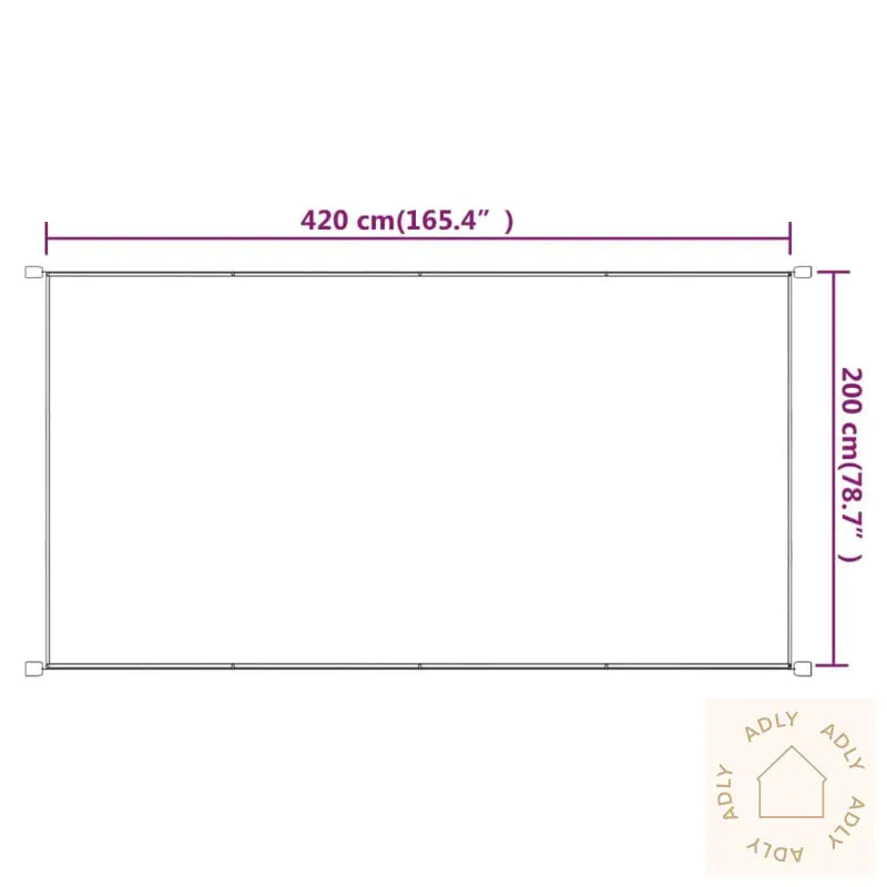Vertikal Markise Blå 200X420 Cm Oxfordstoff
