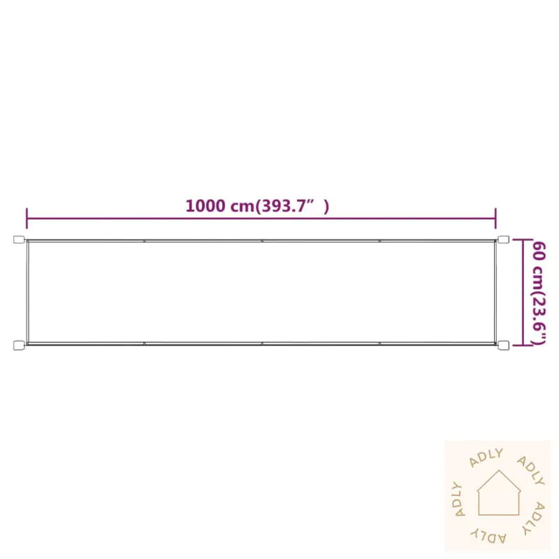 Vertikal Markise Gråbrun 60X1000 Cm Oxfordstoff