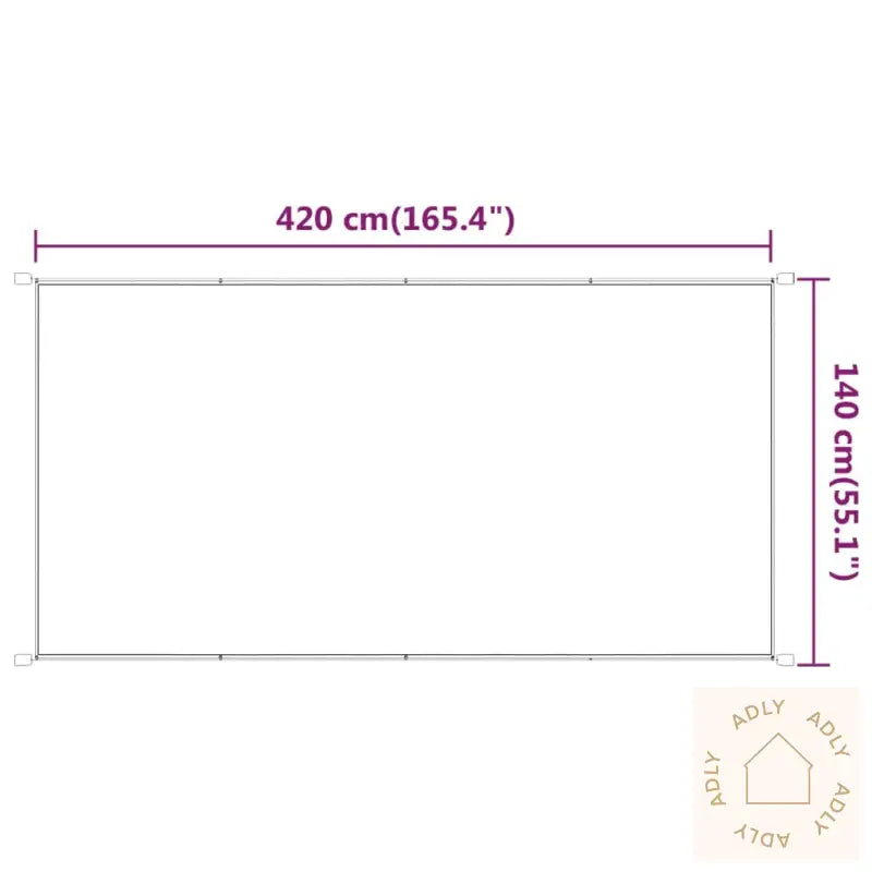 Vertikal Markise Hvit 140X420 Cm Oxfordstoff