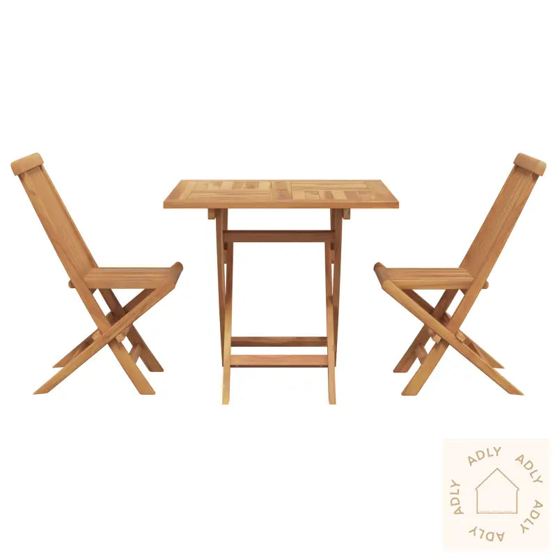 3 Deler Sammenleggbart Hagebistrosett Solid Akasietre