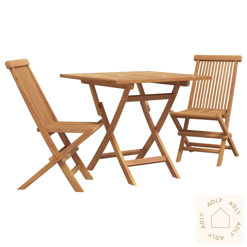 3 Deler Sammenleggbart Hagebistrosett Solid Akasietre