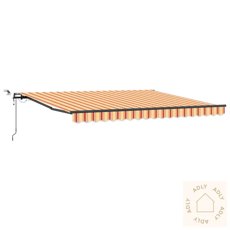 Automatisk Uttrekkbar Markise Med Led I Gult Og Oransje 400X300 Cm