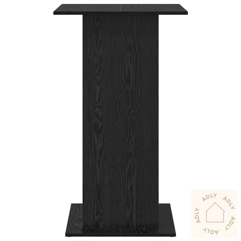 Barbord Med Oppbevaring Svart Eik 60X60X102 Cm Konstruert Tre