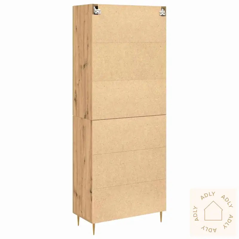 Highboard Håndlaget Eik 69.5X34X180 Cm Konstruert Tre