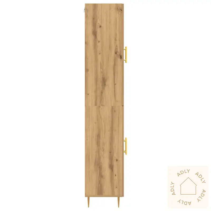 Highboard Håndlaget Eik 69.5X34X180 Cm Konstruert Tre