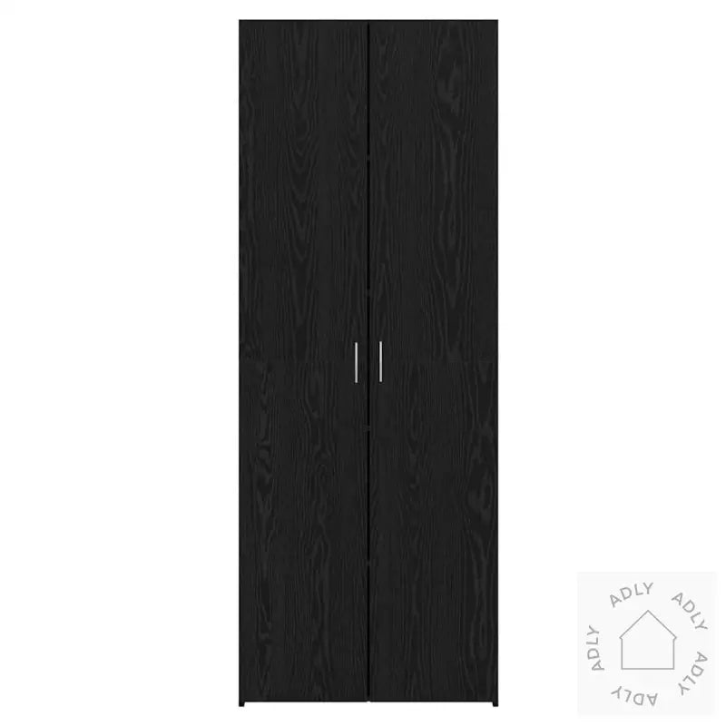 Høyskap Svart Eik 70X42.5X185 Cm Konstruert Tre