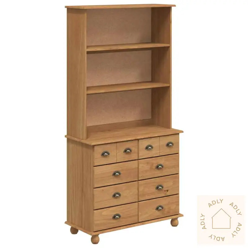 Hutch 'Askim'honningbrun 91X40X183 Cm Massivt Furu
