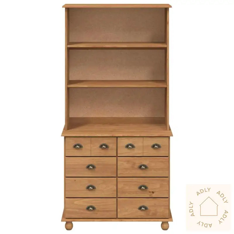 Hutch 'Askim'honningbrun 91X40X183 Cm Massivt Furu