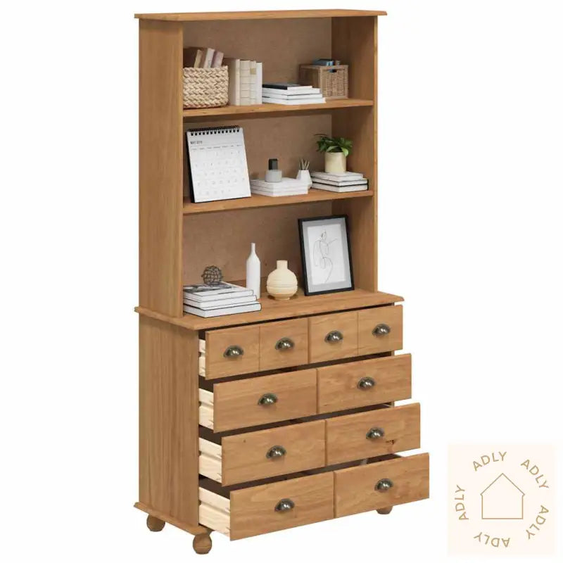Hutch 'Askim'honningbrun 91X40X183 Cm Massivt Furu