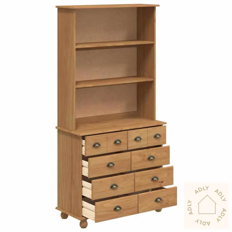 Hutch 'Askim'honningbrun 91X40X183 Cm Massivt Furu