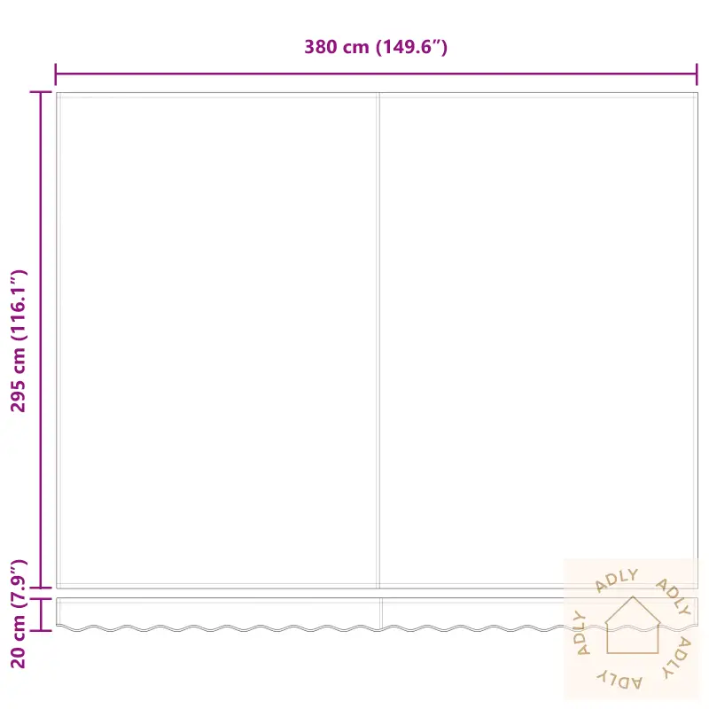 Manuell Uttrekkbar Markise Med Led Beige 400X350 Cm