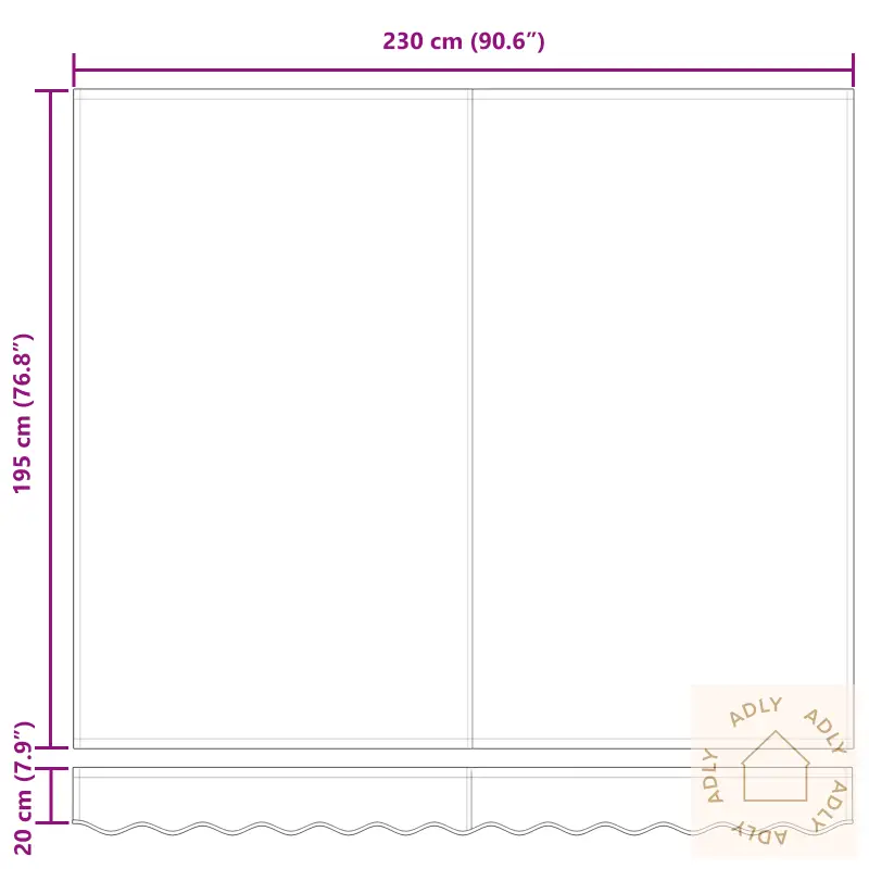 Markiseerstatningsduk For 2.5X2 M Ramme Med Stripemønster