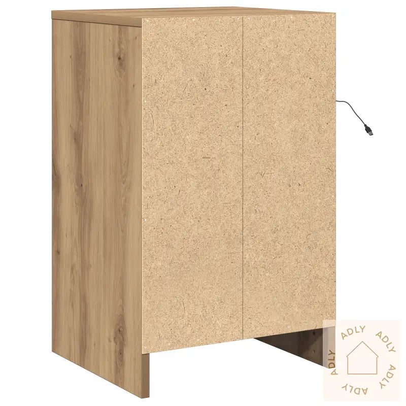 Nattbord Med Led Lys Artisan Eik Lagd Tre