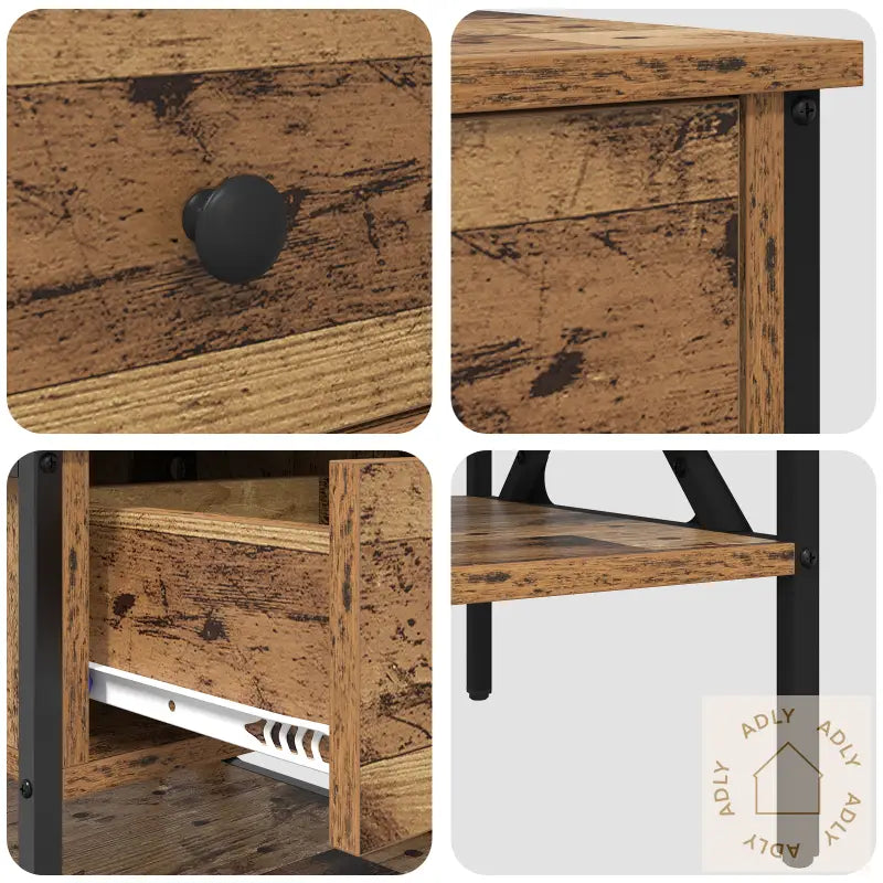 Nattbord Gamle Tre 40X42X45 Cm Konstruert Tre