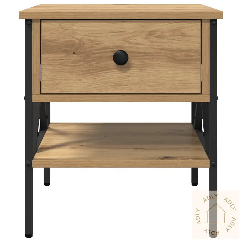 Nattbord Håndlaget Eik 40X42X45 Cm Konstruert Tre