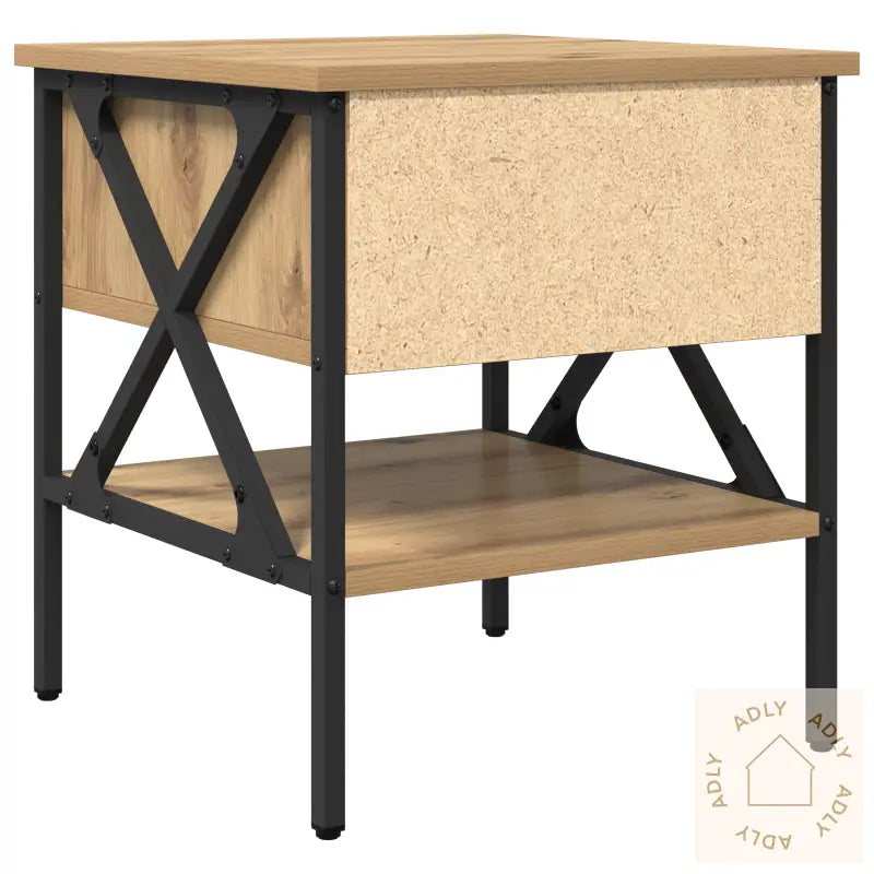 Nattbord Håndlaget Eik 40X42X45 Cm Konstruert Tre