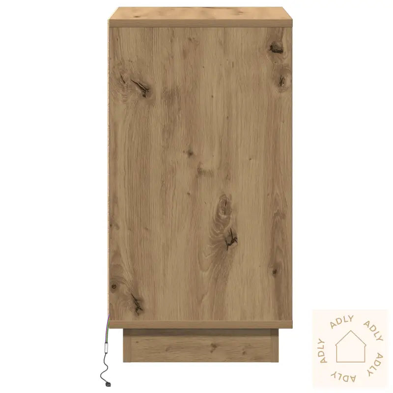 Nattbord Med Led Artisan Eik 39X34.5X65 Cm Konstruert Tre