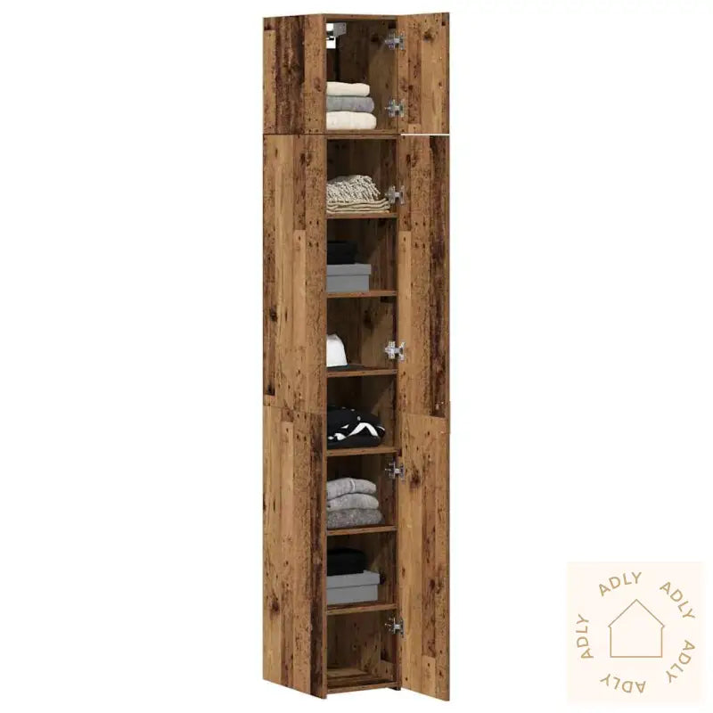 Slim Lagringsskap Gammelt Tre 30X42.5X225 Cm Bearbeidet Tre