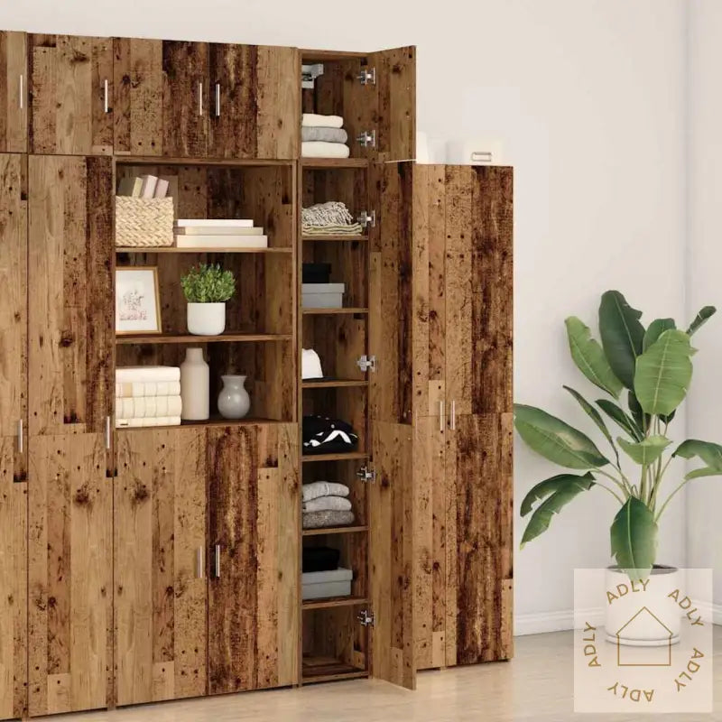 Slim Lagringsskap Gammelt Tre 30X42.5X225 Cm Bearbeidet Tre