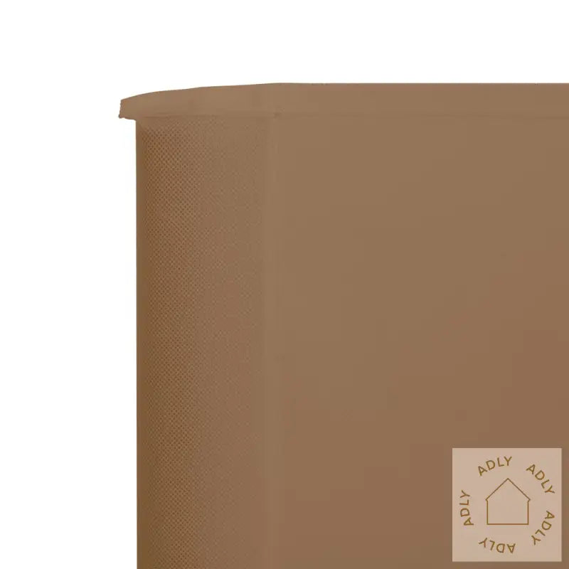 Vindskjerm 3 Paneler Stoff 400X80 Cm Gråbrun