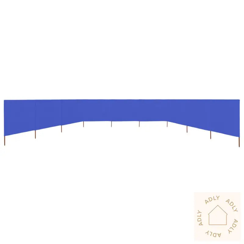 Vindskjerm 9 Paneler Stoff 1200X120 Cm Asurblå