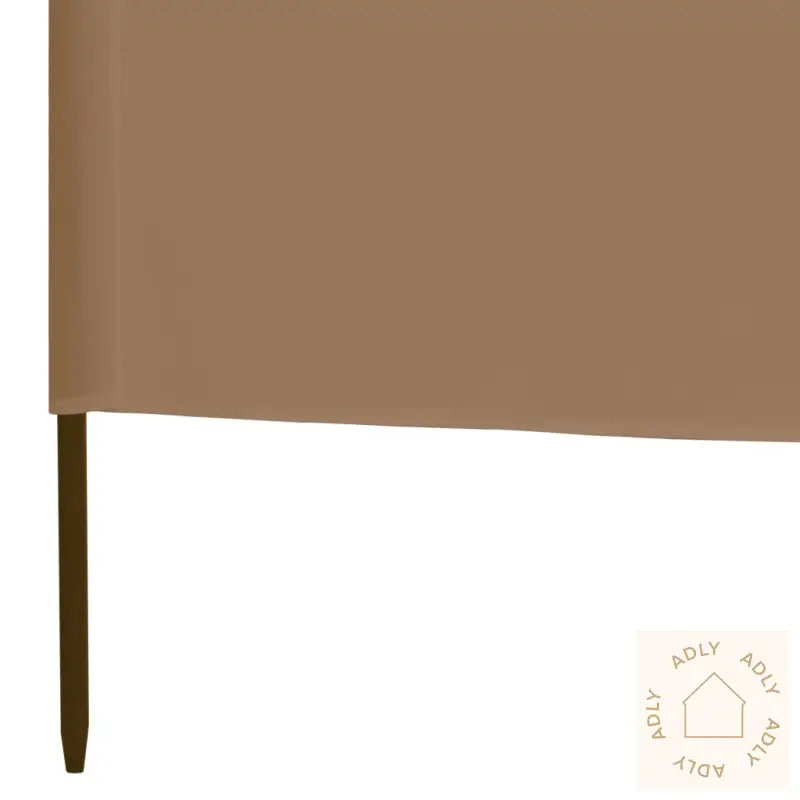 Vindskjerm 3 Paneler Stoff 400X160 Cm Gråbrun