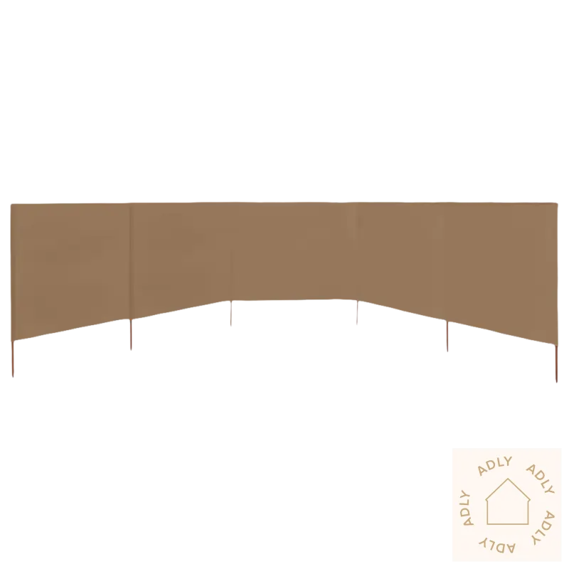 Brown garden edging fence med solide trestolper til hagemøbler og uvevd stoff