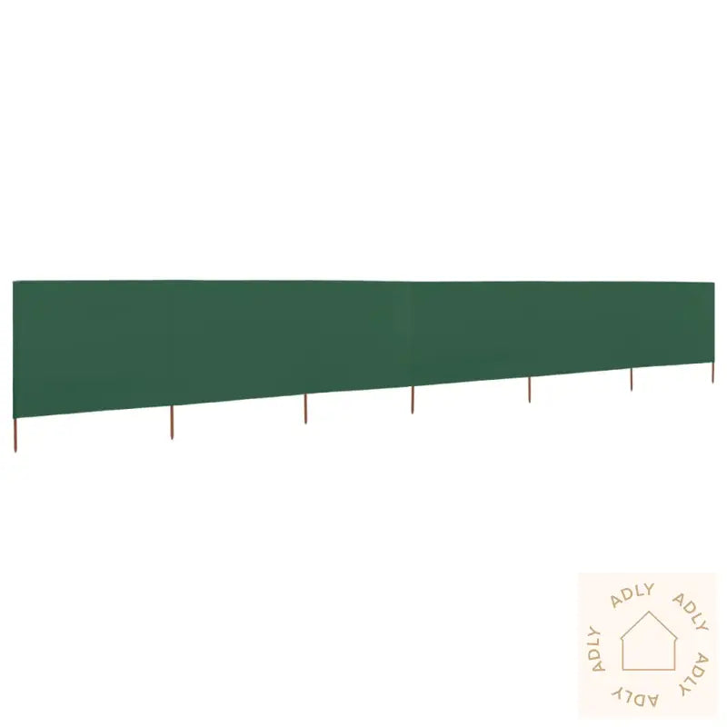 Vindskjerm 6 Paneler Stoff 800X160 Cm Grønn