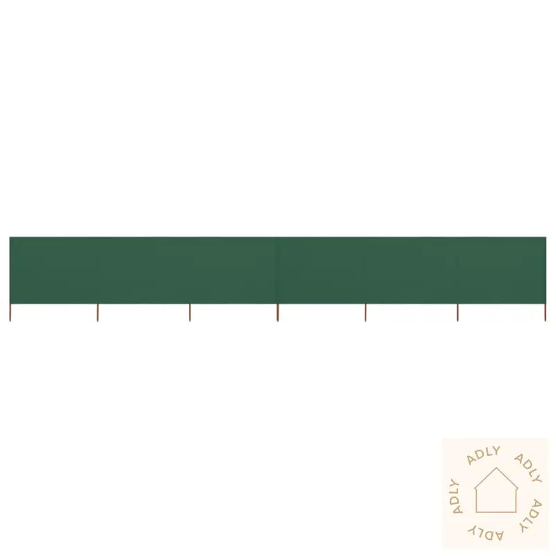 Vindskjerm 6 Paneler Stoff 800X160 Cm Grønn