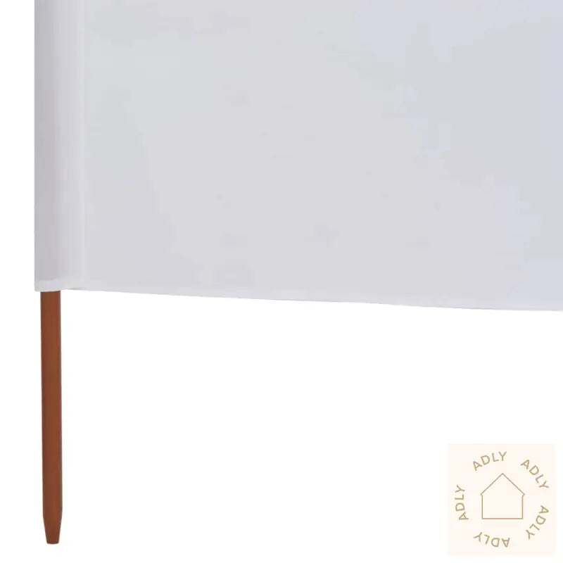 Vindskjerm 5 Paneler Stoff 600X160 Cm Sandhvit