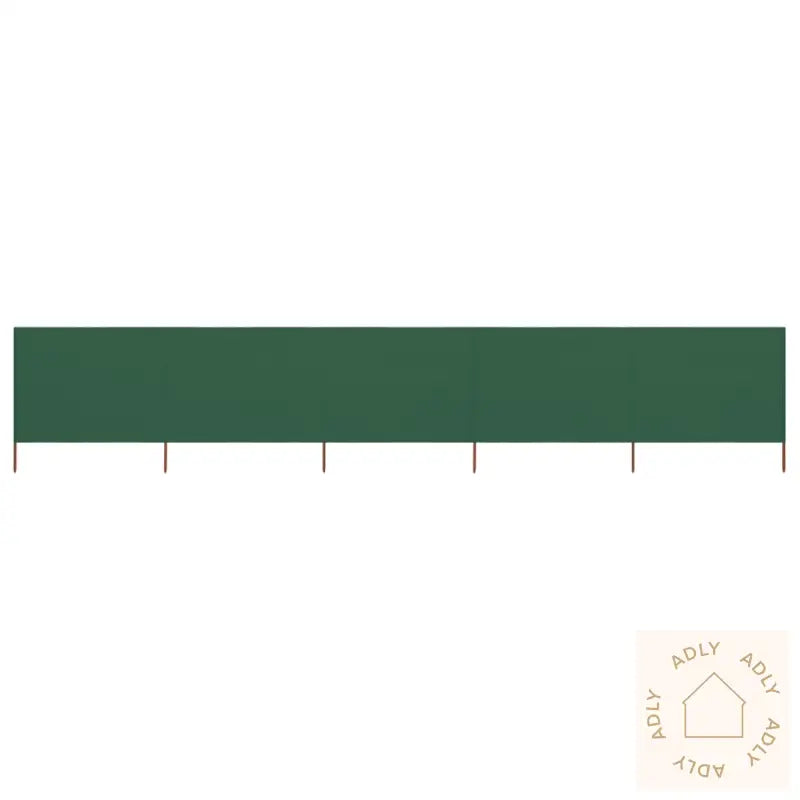 Vindskjerm 5 Paneler Stoff 600X160 Cm Grønn