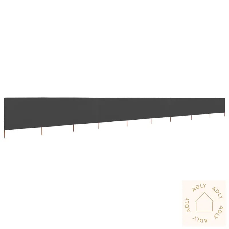 Vindskjerm 9 Paneler Stoff 1200X160 Cm Antrasitt