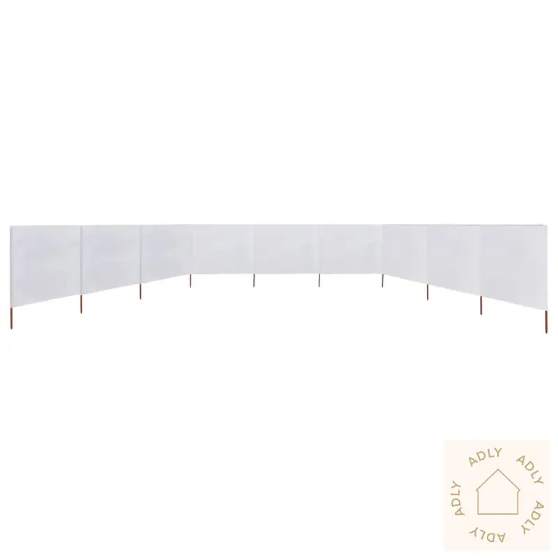 Vindskjerm 9 Paneler Stoff 1200X120 Cm Sandhvit