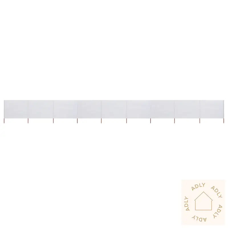 Vindskjerm 9 Paneler Stoff 1200X120 Cm Sandhvit