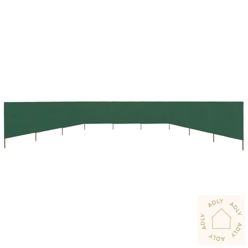 Vindskjerm 9 Paneler Stoff 1200X80 Cm Grønn