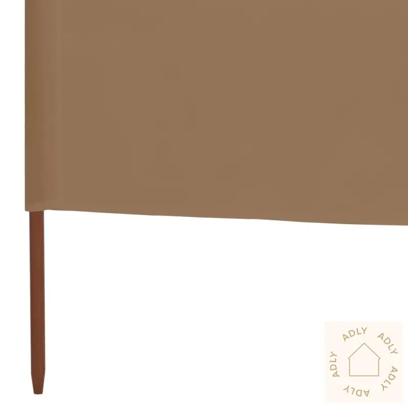 Vindskjerm 9 Paneler Stoff 1200X160 Cm Gråbrun