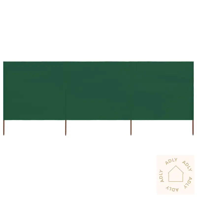 Vindskjermer 3 Paneler Stoff 400X120 Cm Grønn