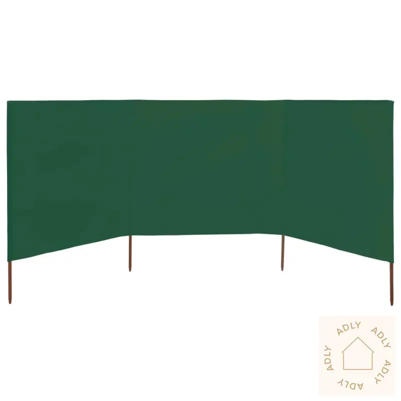 Vindskjerm 3 Paneler Stoff 400X80 Cm Grønn