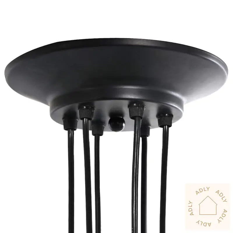 Pendellampe Med 6 Lampeholdere E27 Svart Metal
