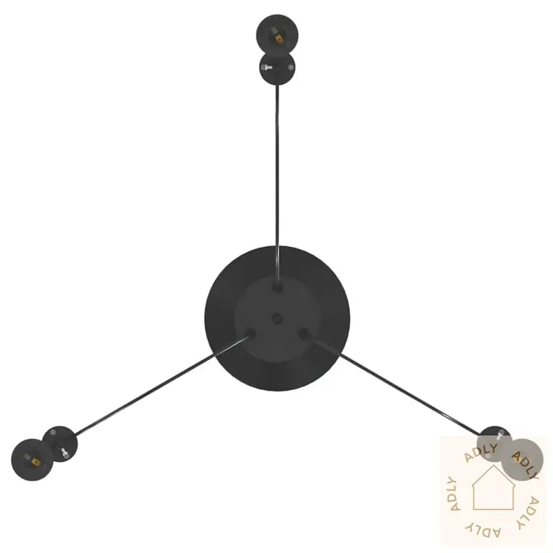 Pendellampe Med 3 Lampeholdere E27 Svart Metal
