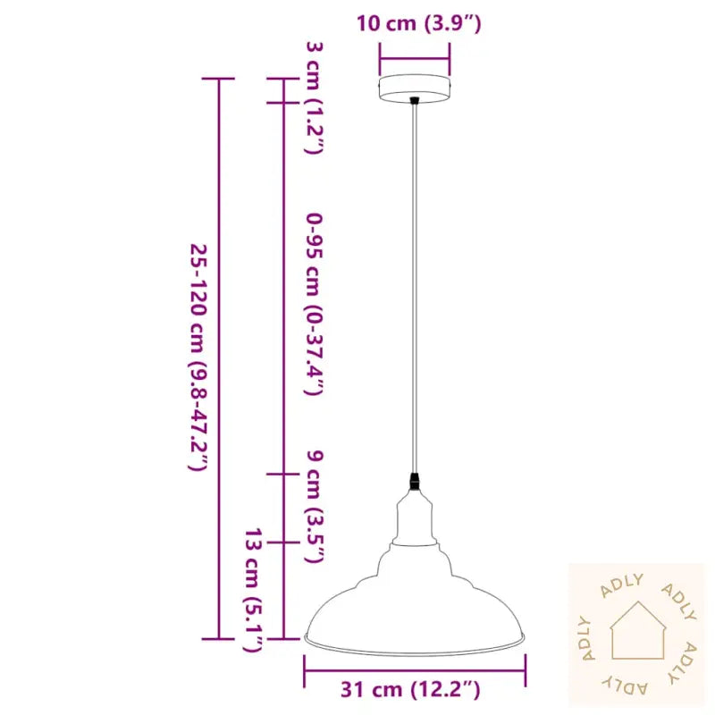 Pendellampe Høydejusterbar E27 Glans Grønn Ø 31 Cm Metall