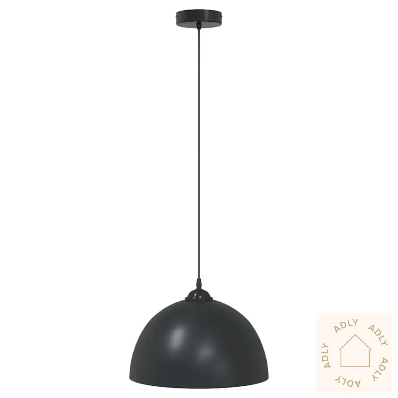 Pendellamper 2 Stk Høydejusterbar E27 Svart Ø 30 Cm Metall