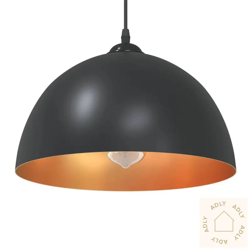Pendellamper 2 Stk Høydejusterbar E27 Svart Ø 30 Cm Metall