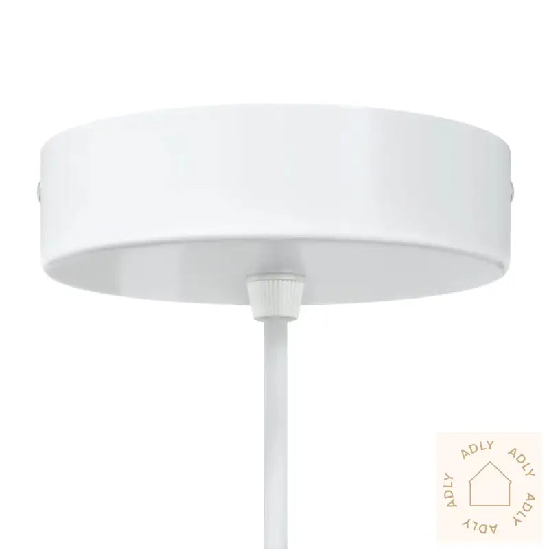 Pendellamper 2 Stk Høydejusterbar E27 Hvit Ø 30 Cm Metall