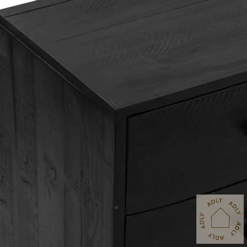 Skjenk Svart 110X35X70 Cm Heltre Furu
